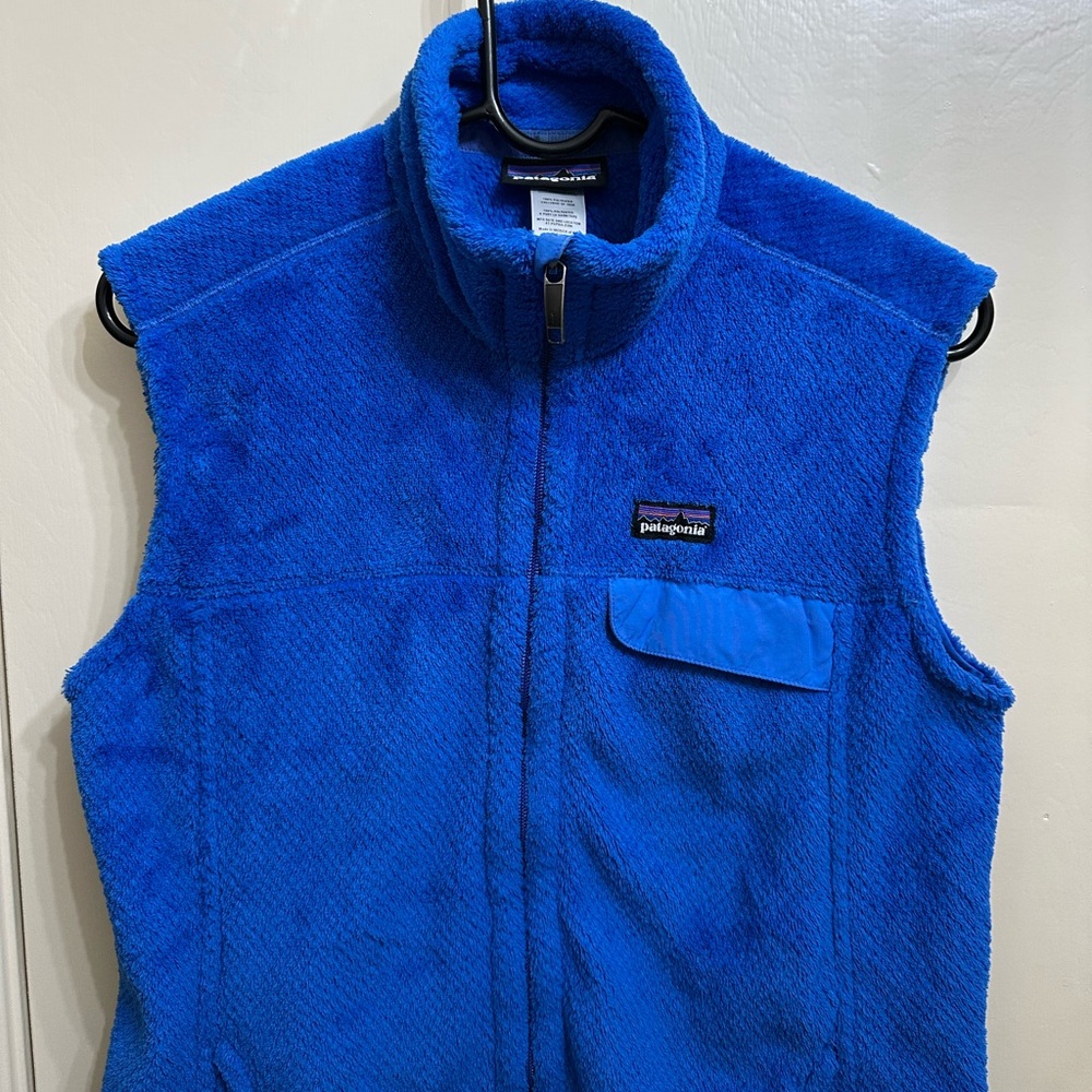 Patagonia Women’s Bright Blue Fleece Vest SZ Large